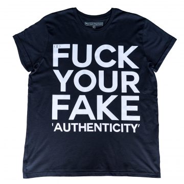 Deportment Department Fuck Your Fake Authenticity T shirt mens black